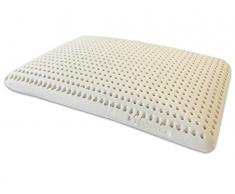 Marcapiuma - Cuscino in Lattice Naturale Modello Saponetta - Guanciale Lattice Forato Ultra Traspirante Riposo Naturale e Sano - Massimo Comfort Ergonomico Antiacaro Antibatterico 100% Made in Italy