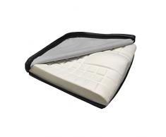 Mobiclinic, Cuscino antidecubito, In memory foam ad alta densità, Rivestimento impermeabile, Cuscino antidecubito per sedia a rotelle, Poltrona, Cuscino viscoelastico, 80 kg/m3, Nero