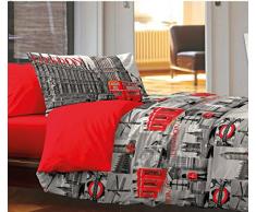 HomeLife - Trapunta Singola Invernale [180X250] Made in Italy | Trapunta Imbottita Calda | Piumino 1 Piazza, Copriletto Trapuntato Reversibile con Stampa immagini di Londra