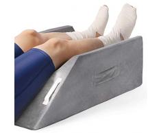 Cuneo per lelevazione delle gambe, cuscino per il sollevamento delle gambe in memory foam per il recupero post-operatorio, gambe pesanti, migliora la circolazione sanguigna, riduce il gonfiore