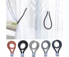 Pu Ran 1Pc Home Decor Tessuto Twist Annodato Magnete Tenda Cinghia Fibbia Titolare tieback-Arancione