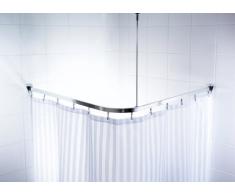 RIDDER 520000-350 - Supporto per Tenda da Doccia, 90 x 90 cm, in Alluminio lucidato