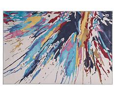 Beliani Tappeto Multicolore a Pelo Corto 140x200cm Karabuk