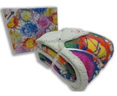 Plaid Pile Morbido con pelliccia di pile Disegno KOSMO Mis.130x160 cm