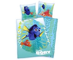 Biancheria da letto Disney Dory Nemo 80 X 80 135 x 200 cm, Microfibra, non necessita di stiratura con chiusura lampo, nuovo von Herding