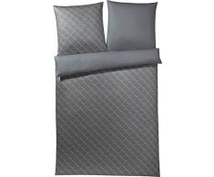 Joop! Lenzuola in raso, Cotone, grigio, 135 x 200