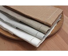 Varvara Home 1451/ 2 Tovaglioli Halina 45x45 cm, lino/ cotone (Beige)