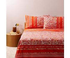 Bassetti Completo Lenzuola copriletto Matrimoniale Granfoulard Noto-Rosso