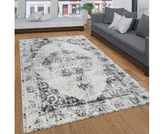Tappeto Salotto Moderno Pelo Corto con Ornamenti Vintage Orientale Diversi Stili, Dimensione:160x230 cm, Colore:Grigio 3