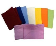 Euroricami Viterbo Completo Lenzuola in Puro Cotone 100% Matrimoniale 2 Piazze Tinta Unita