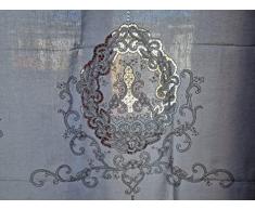 Pregiatissima tenda in purissimo lino ricamo intaglio a mano 210x300cm