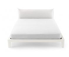 Lenzuola Lenzuolo Sotto Maxi con Angoli Letto Matrimoniale Una Piazza e Mezza Singolo 100% Cotone TUTTI I COLORI (Singolo 95x200, Bianco)