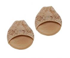 Asien Invisibile Forefoot Pad Donne Antiscivolo Traspirante Sudare-assorbente Peep Toe Calzino Cuscino Massaggiante Liner Sollievo Dolore Del Piede Del Pattino alto Tallone No Show Heelless Toe Sock