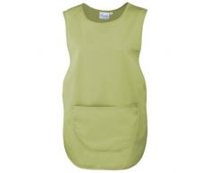 Grembiule con pannello posteriore e tasca davanti - Indumenti dal lavoro - Donna (L) (Verde lime)