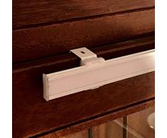mauro Binario Completo per Tende a Pannello a Finestra-Larghezza da cm 40 a 100 -Profilo velcrato+Supporti Senza forare+Peso (N - 95 cm)