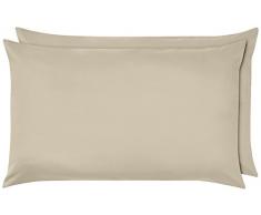 Amazon Basics - Federe in microfibra, 50 x 80 cm, Set di due - Beige