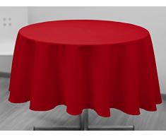 MLANCE Tovaglia antimacchia Rotonda 180 cm Alix Rossa