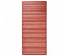 Tappeto in Bamboo Spring con Fondo Antiscivolo - Dimensioni Varie R901 60x200 cm Rosso