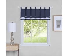 Achim Home Furnishings Dakota Finestra Tenda mantovana, Navy, 147,3 x 35,6 cm