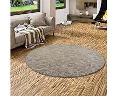 Ella - Tappeto Naturale Indo Gabbeh - Antracite - Rotondo - 2 Dimensioni