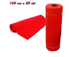 25 Metri ROTOLO TAPPETO PASSATOIA NATALIZIA ROSSA Altezza 1 metro, lunghezza 25 metri, Ideale per natale, chiesa, matrimonio, arredo negozi