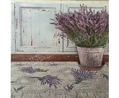 Tappeto arredo Passatoia Cucina "Lavanda" in ciniglia cm 55x80 Shabby chic provenzale - Made in Italy - fondo antiscivolo