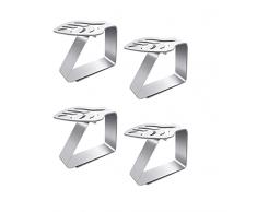 Ferma Tovaglia,4 PCS Clip per Tovaglia Ferma Antiscivolo Tovaglia da Tavola con Design a Foglia Morsetti per Copritavolo in Acciaio Inossidabile per Casa Picnic allaperto Coperto Matrimonio BBQ Deco