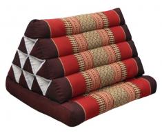 Wilai GmbH Cuscino Triangolo Thai, esteso Un Cuscino Piatto, Pieghevole, Fabbricato in Thailandia, Rosso/Borgogna (82301)