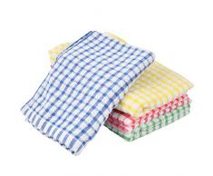 12 Strofinacci da Cucina in Cotone ​40*28 cm Strofinacci da Cucina in Spugna Asciugamani da Cucina in Spugna 4 Colori Cotone Stracci Tovaglioli Asciugamani Assorbente,Morbido per Cucina Snack Bar