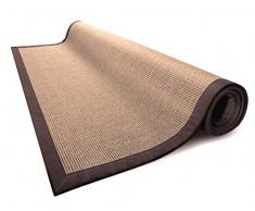 Casa Pura® - Tappeto ecologico in sisal, antiscivolo e resistente, ideale per salotto, camera e cucina, colori assortiti, Sisal, marrone, 160x230cm