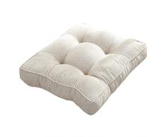 Topchances Cuscini per Sedia, 45*45*7cm Cuscino da Legare, 45*45*7cm Cuscini Per Seduta per Giardino, Patio, Cucina, Sala da Pranzo (Beige)