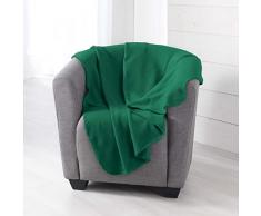 Douceur dIntérieur Plaid, Poliestere, Verde, 125 x 150 cm