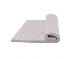 MiaSuite Topper Memory Foam per materasso Matrimoniale 170x190x10 Cm. Correttore in Memory Foam alto 10 Cm con rivestimento sfoderabile in Aloe Vera ideale per materasso Matrimoniale