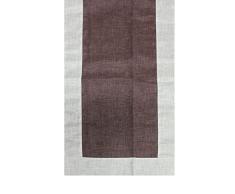 Russo Tessuti Runner Striscia Decorazione Tavolo Centrotavolo Tinta Unita con Colori Contrasto-Marrone