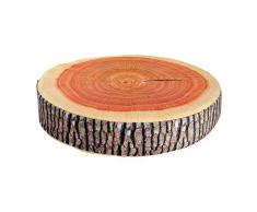 Small Foot 4162 Pouf Â«TroncoÂ», Tessuto, Marrone, 39x39x7 cm