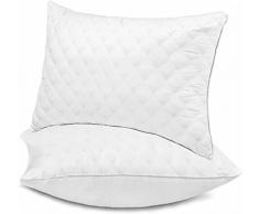 VVZ Cuscini Letto 50x70 cm Set di 2 Cuscino, Coppia Guanciali Letto per Dormire, Cuscino Letto Anallergico Antiacaro Soffice e Morbido, Cuscini Premium Qualità Alberghiera per Sonno Profondo Lavabile