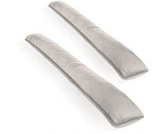 com-four® 2X paraspifferi per Porte e finestre - paravento in Microfibra - risparmia energia con Il paraspifferi - fermaporta da 1 kg (02 Pezzi - Tortora)