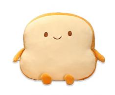 Cuscino per pane tostato da 39,9 cm, divertente peluche per alimenti, piccolo simpatico cuscino per divano toast per bambini e adulti, regalo per casa e letto (pane tostato, dorato)
