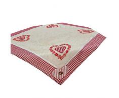 emmevi Tovaglia Cucina Runner Centrotavola Shabby Chic Quadretti Rossi MOD.TOVAGLIA Shabby (C) 85X85