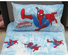 Lenzuolo FLANELLA SPIDERMAN GRAPHIC azzurro piazza mezzo (sopra lenzuolo 180x280 + sotto lenzuolo c/angolo 130x200+1 federa) CAleffi