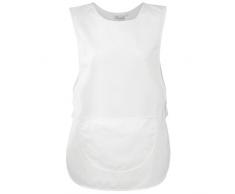 Grembiule con pannello posteriore e tasca davanti - Indumenti dal lavoro - Donna (S) (Bianco)