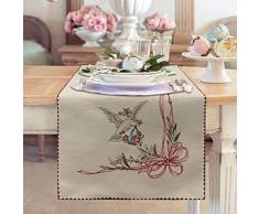 Vingi Runner Pasquale 45x140cm in Cotone gobelin Centrotavola Pasqua Dis.4 6045