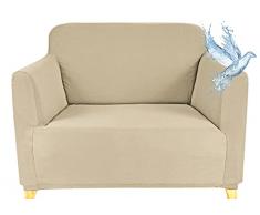 Copridivano 1 Posto Relax, Copripoltrona Impermeabile Elasticizzato con Braccioli, Copridivano Fodera Protettiva Antimacchia, Copertura Protezione Divano, Copri Divano Beige