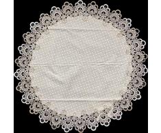 EUROSTYLE centrotavola Art. Fresia centrino Striscia Runner coprimacchia sopra Mobile sotto Vaso Tessile da arredo (Centrotavola Rotondo 85cm, Marrone)