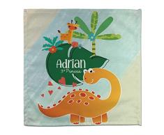 Tovaglioli Stoffa Colorati. Tovaglioli Bambini. Tovaglioli Personalizzati. Scuola. Tovaglioli Stoffa. Bambino Dino Giraffa