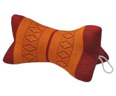 Wilai GmbH Cuscino Tailandese Stella, guanciale, sofà, fabricato en Tailandia, Rosso/Arancione (81010)