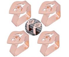 4 Pezzi Clip per Tovaglia in Acciaio Inossidabile, Clip Ferma Tovaglia, Fermatovaglia Acciaio Inossidabile, Morsetti per Tovaglia in Acciaio Inossidabile, Clip da Tavolo per Interni ed Esterni, Cucina