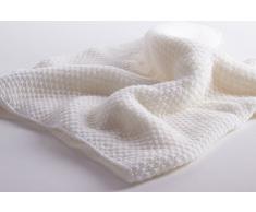 Love Cashmere Sofficissima Coperta da Bambino in Cashmere al 100% (Cashmere Baby Blanket) - Bianco - Realizzato a mano ad in Scozia