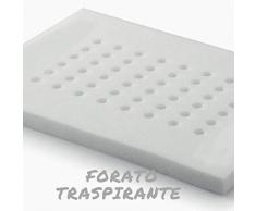 Babysanity® Fresco Cuscino Neonato Bambino lettino Aloe Vera Silver Cotton Asilo Anallergico Traspirante Rivestimento Sfoderabile Lavabile Certificato Made in Italy 100% Modello Silver