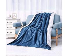 Coperta Elettrica Calda con spegnimento automatico, 180 x 130 cm, con 6 livelli di calore e (1-5 H), spegnimento automatico e protezione contro il surriscaldamento, per casa e ufficio, coperta termica